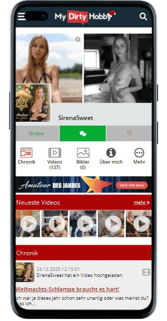 Sirena Sweet bei MyDirtyHobby