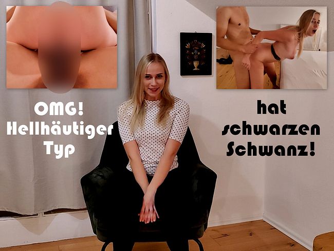 SirenaSweet Porno Video: OMG! Hellhäutiger Typ hat schwarzen schw**z! hard**re fi**