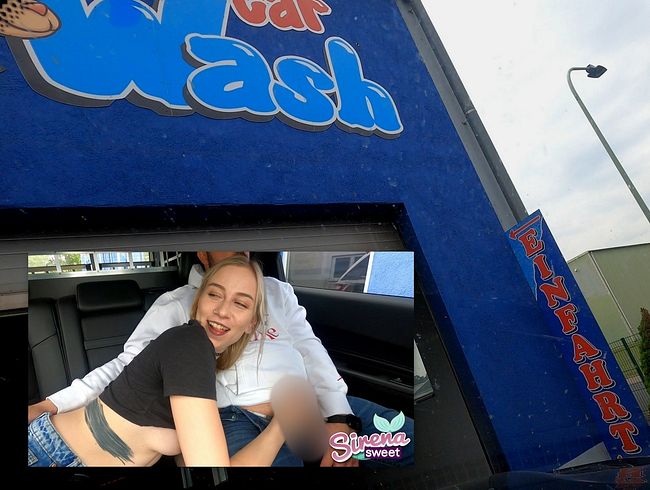 SirenaSweet Porno Video: Riskanter bl*wjob in der Autowaschanlage